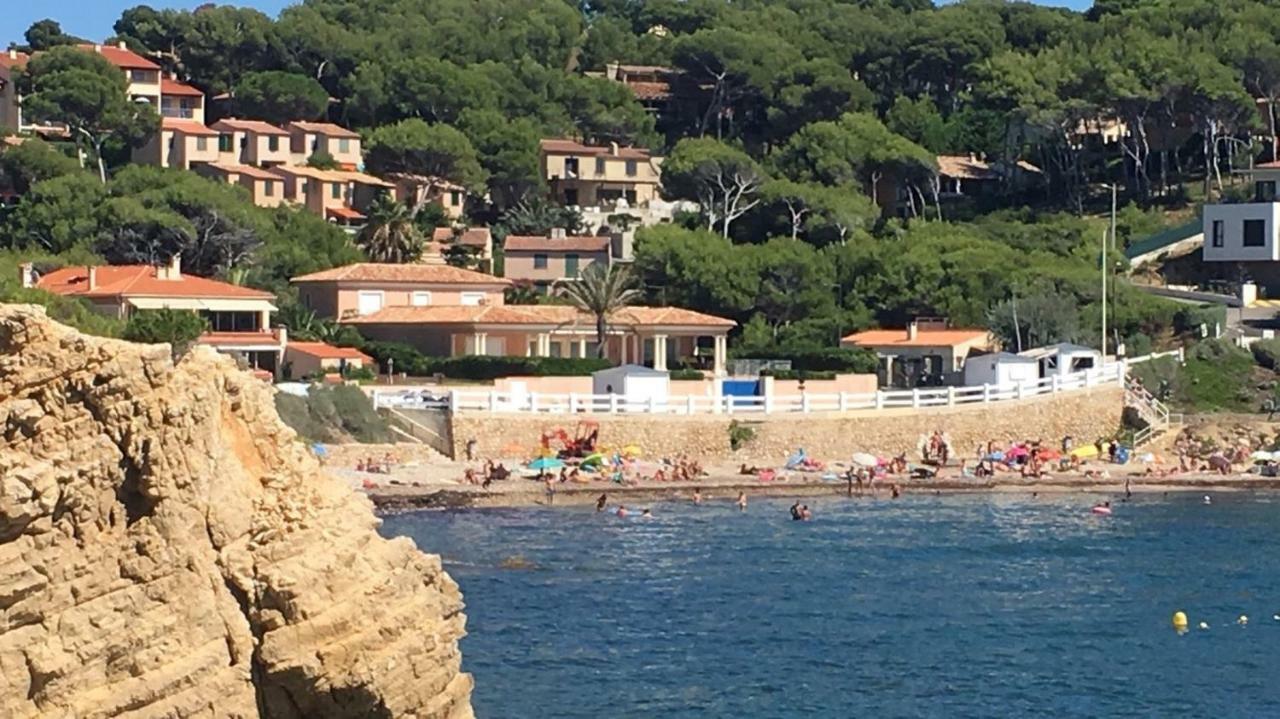T2 Rez De Jardin 300M Plage De Beaucours Sanary Sur Mer Bagian luar foto